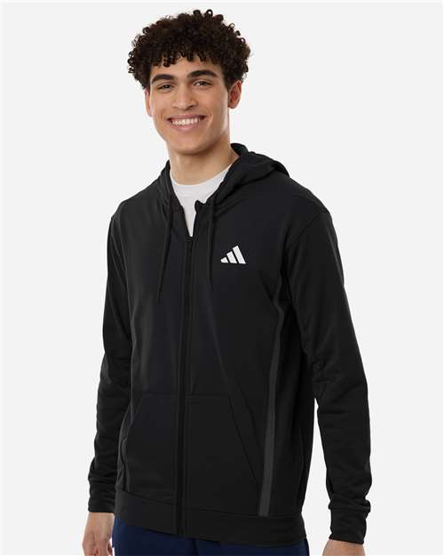Adidas Men's Game & Go Fleece Full-Zip Hooded Sweatshirt thumbnail 2