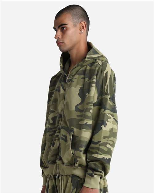 Shaka Wear Unisex Garment-Dyed Cropped Full-Zip Hoodie Sweatshirt thumbnail 4