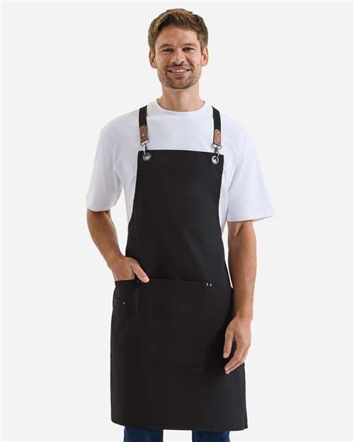 Artisan Collection by Reprime Unisex Clip & Clasp Cross-Back Bib Apron thumbnail 2