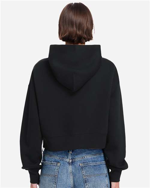 Lane Seven Women's Relaxed Cropped Full-Zip Hoodie Sweatshirt thumbnail 5