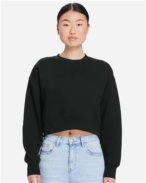 Lane Seven Women's Relaxed Cropped Crewneck Sweatshirt thumbnail 2
