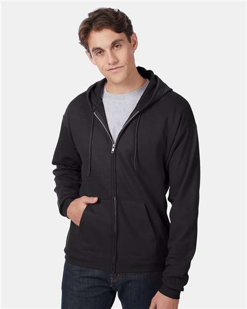 Hanes Unisex EcoSmart® Full-Zip Hooded Sweatshirt thumbnail 2