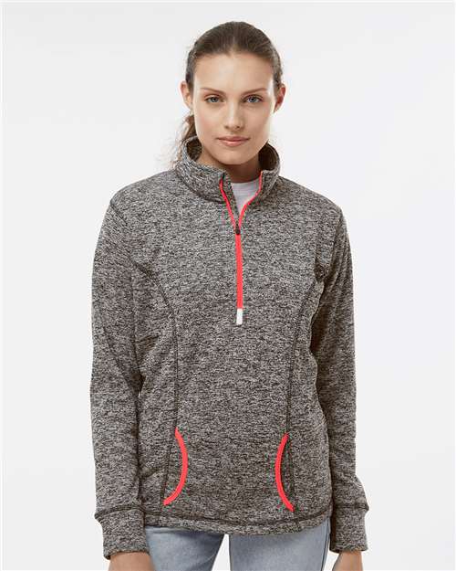 J. America Women's Cosmic Fleece Quarter-Zip Pullover thumbnail 2