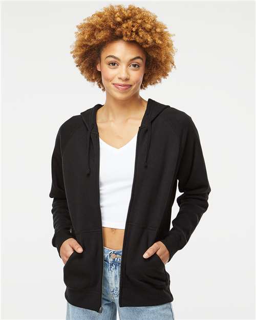 Independent Trading Co. Unisex Special Blend Raglan Full-Zip Hooded Sweatshirt thumbnail 2