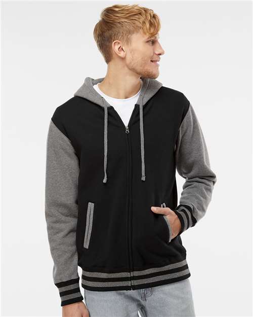 Independent Trading Co. Unisex Heavyweight Varsity Full-Zip Hooded Sweatshirt thumbnail 2