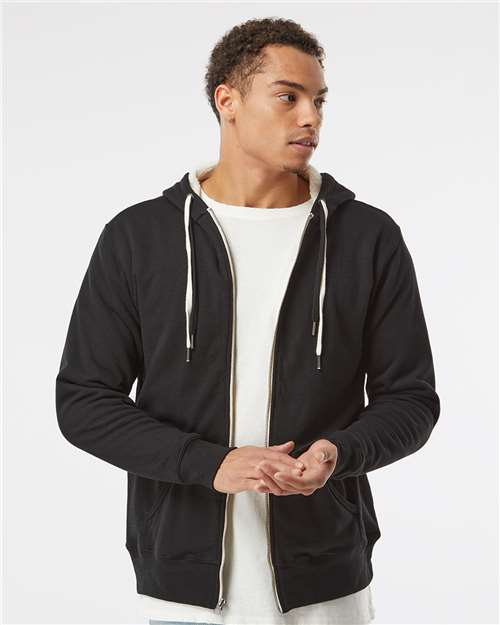 Independent Trading Co. Unisex Sherpa-Lined Hooded Sweatshirt thumbnail 2