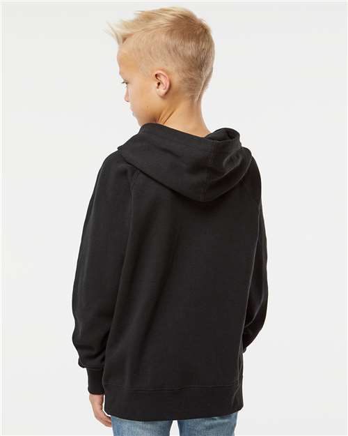 Independent Trading Co. Youth Lightweight Special Blend Raglan Hooded Sweatshirt thumbnail 5