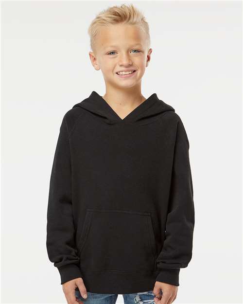 Independent Trading Co. Youth Lightweight Special Blend Raglan Hooded Sweatshirt thumbnail 2