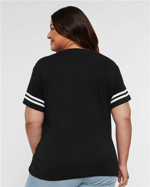 LAT Women's Football V-Neck Fine Jersey Tee thumbnail 5
