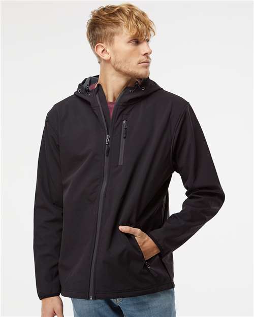 Independent Trading Co. Men's Poly-Tech Soft Shell Jacket thumbnail 2