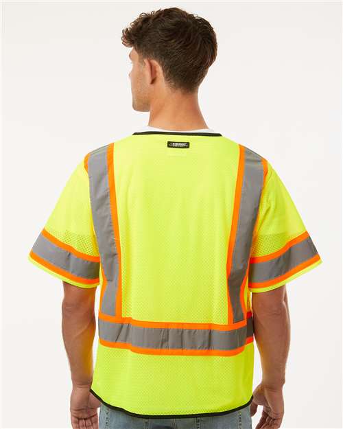 Kishigo Unisex Class 3 Mesh Zippered Vest thumbnail 5