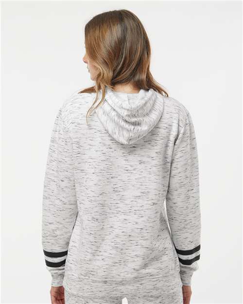 J. America Women’s Mélange Fleece Striped-Sleeve Hooded Sweatshirt thumbnail 5
