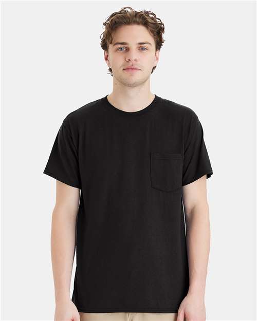 Hanes Unisex Workwear Pocket T-Shirt thumbnail 2
