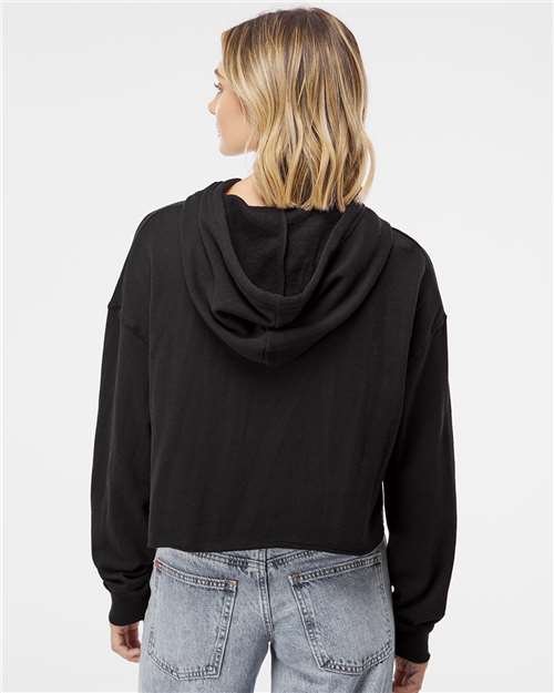 Independent Trading Co. Women’s Lightweight Crop Hooded Sweatshirt thumbnail 5