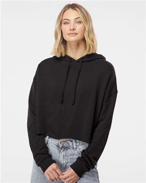 Independent Trading Co. Women’s Lightweight Crop Hooded Sweatshirt thumbnail 2