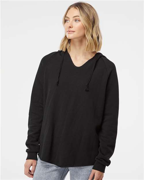 Independent Trading Co. Women’s Lightweight California Wave Wash Hooded Sweatshirt thumbnail 2