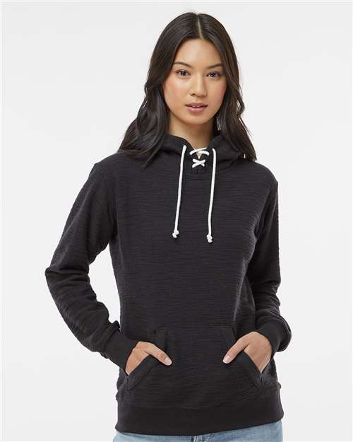J. America Women’s French Terry Sport Lace Scuba Hooded Sweatshirt thumbnail 2