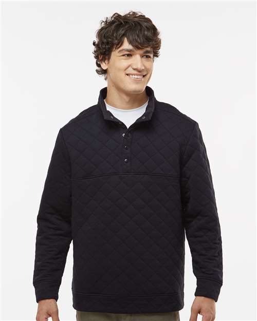 J. America Men's Quilted Half-Snap Pullover thumbnail 2