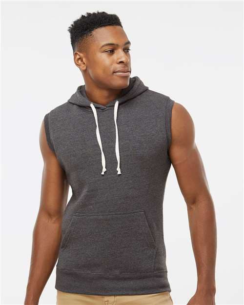 J. America Men's Triblend Sleeveless Hooded Sweatshirt thumbnail 2