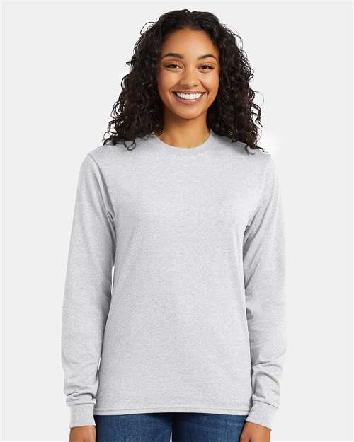 Hanes Unisex Essential-T Long Sleeve T-Shirt thumbnail 2
