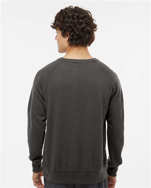 J. America Men's Ripple Fleece Raglan Crewneck Sweatshirt thumbnail 5