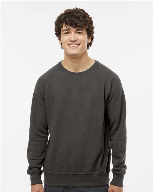 J. America Men's Ripple Fleece Raglan Crewneck Sweatshirt thumbnail 2