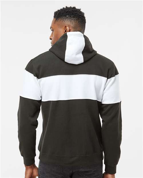 J. America Men's Varsity Fleece Colorblocked Hooded Sweatshirt thumbnail 5
