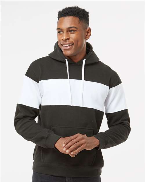 J. America Men's Varsity Fleece Colorblocked Hooded Sweatshirt thumbnail 2