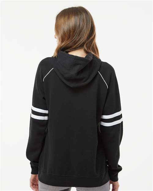 J. America Women's Varsity Fleece Piped Hooded Sweatshirt thumbnail 5