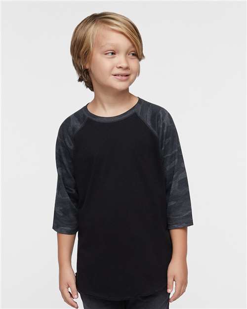 LAT Youth Baseball Fine Jersey Three-Quarter Sleeve Tee thumbnail 2