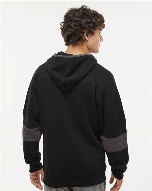 J. America Men's Sport Lace Colorblocked Fleece Hooded Sweatshirt thumbnail 5