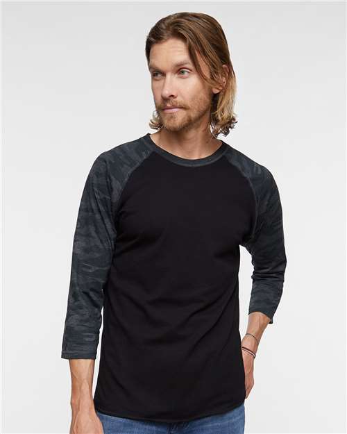 LAT Unisex Baseball Fine Jersey Three-Quarter Sleeve Tee thumbnail 2