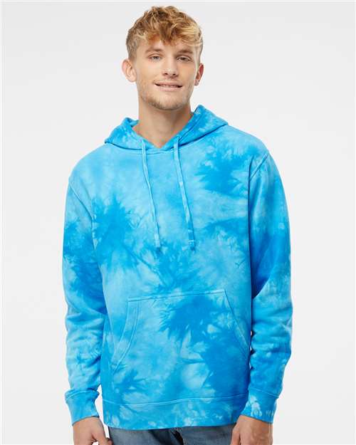 Independent Trading Co. Unisex Midweight Tie-Dyed Hooded Sweatshirt thumbnail 2