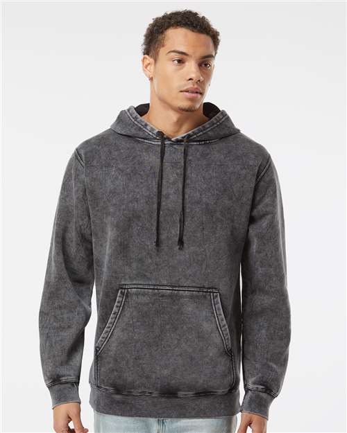 Independent Trading Co. Unisex Midweight Mineral Wash Hooded Sweatshirt thumbnail 2