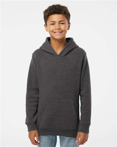 J. America Youth Triblend Fleece Hooded Sweatshirt thumbnail 2