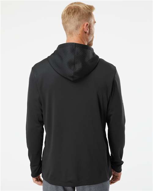 Adidas Men's Textured Mixed Media Midweight Hooded Sweatshirt thumbnail 5