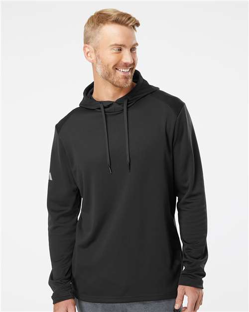 Adidas Men's Textured Mixed Media Midweight Hooded Sweatshirt thumbnail 2