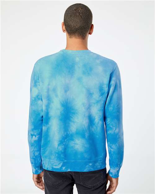 Independent Trading Co. Unisex Midweight Tie-Dyed Crewneck Sweatshirt thumbnail 5