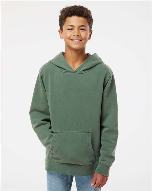 Independent Trading Co. Youth Midweight Pigment-Dyed Hooded Sweatshirt thumbnail 2