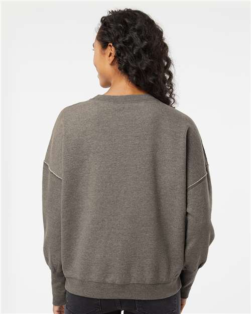 MV Sport Women's Sueded Fleece Crewneck Sweatshirt thumbnail 5