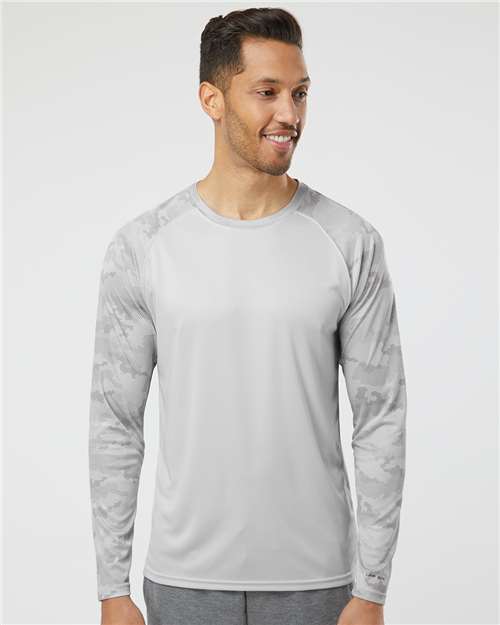 Paragon Unisex Cayman Performance Camo Colorblocked Long Sleeve T-Shirt thumbnail 2