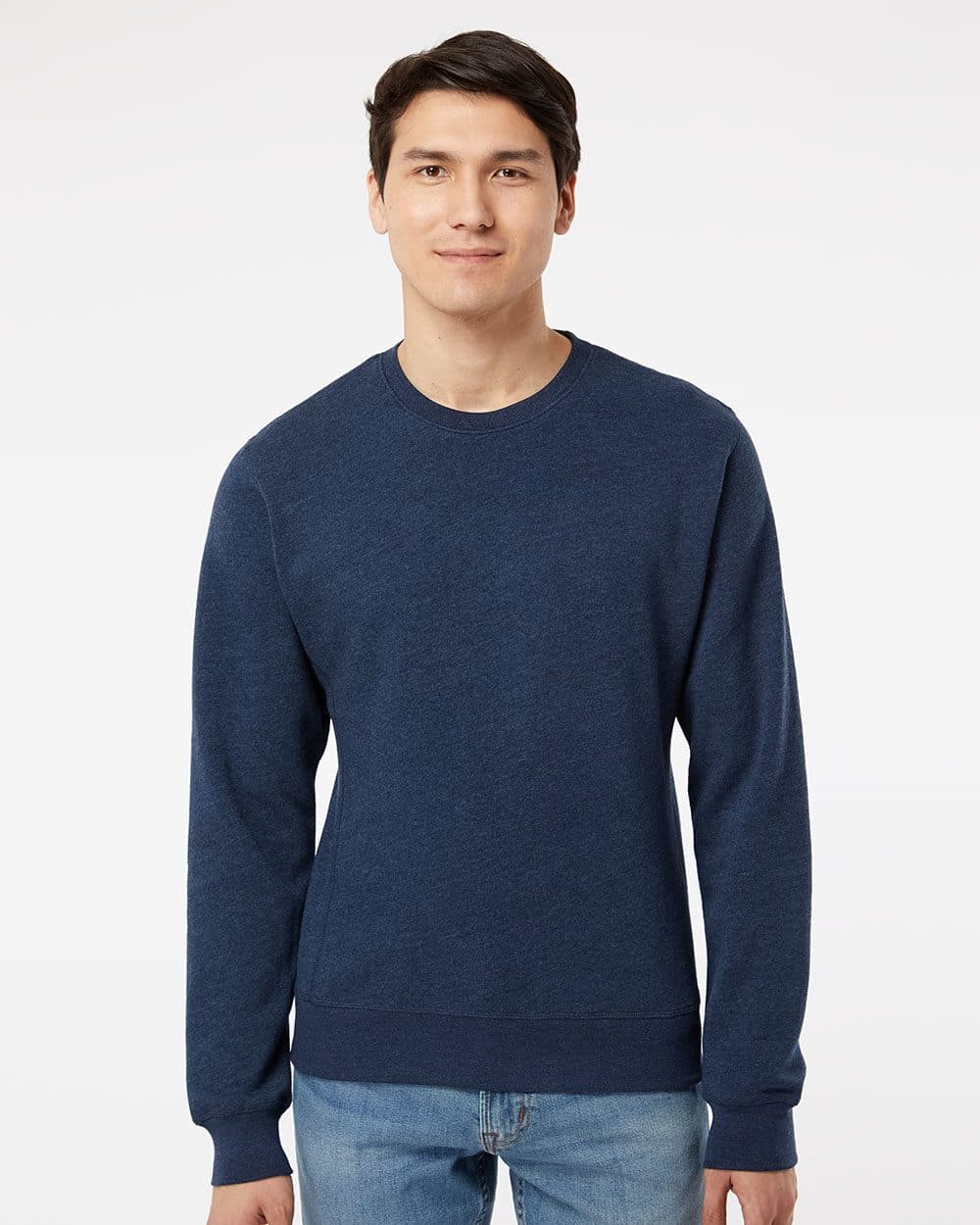 J. America Unisex Triblend Fleece Crewneck Sweatshirt - Image 1