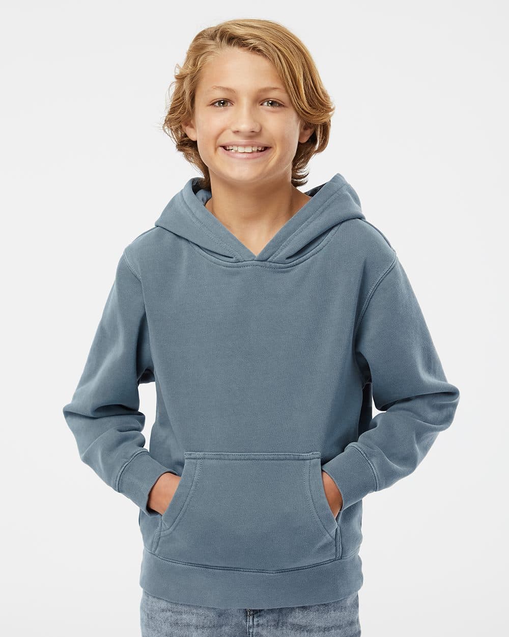 Independent Trading Co. Youth Midweight Pigment-Dyed Hooded Sweatshirt - Image 1