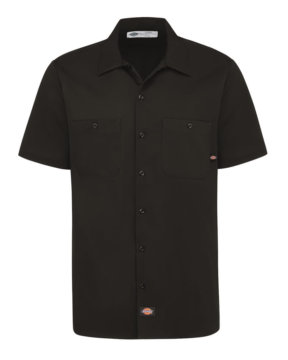 Dickies Men's Industrial Short Sleeve Cotton Work Shirt - Image 1