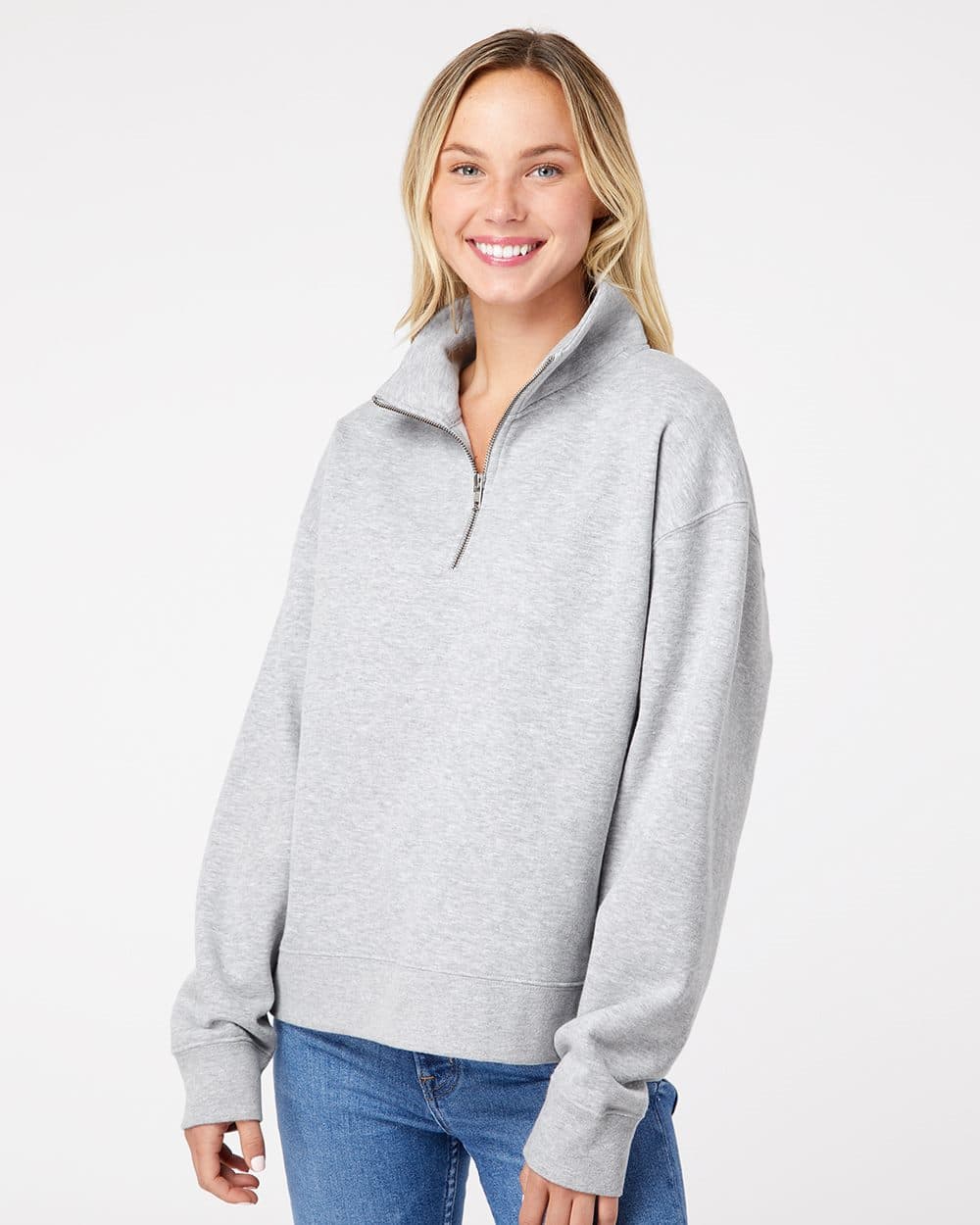 MV Sport Women's Sueded Fleece Quarter-Zip Sweatshirt - Image 1