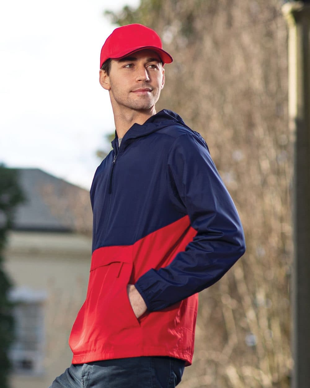 Holloway Men's Packable Quarter-Zip Jacket - Image 1