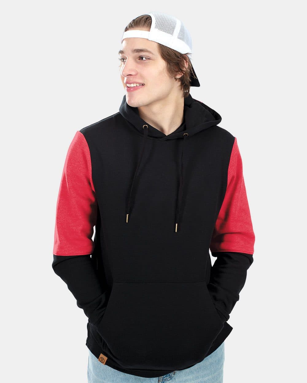 Holloway Men's All-American Team Fleece Colorblocked Hooded Sweatshirt - Image 1