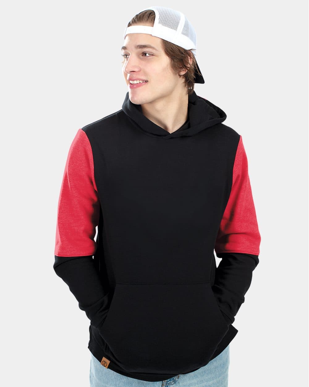 Holloway Youth All-American Team Fleece Colorblocked Hooded Sweatshirt - Image 1