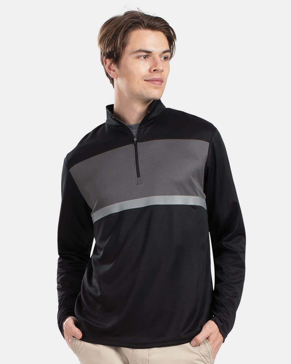 Holloway Men's Dry-Excel™ Prism Bold Quarter-Zip Pullover - Image 1