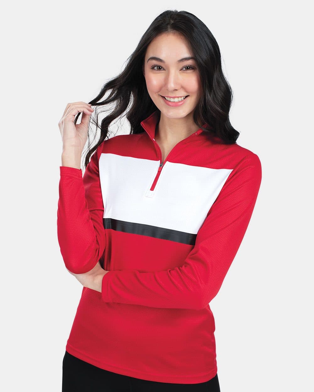 Holloway Women's Prism Bold Quarter-Zip Pullover - Image 1